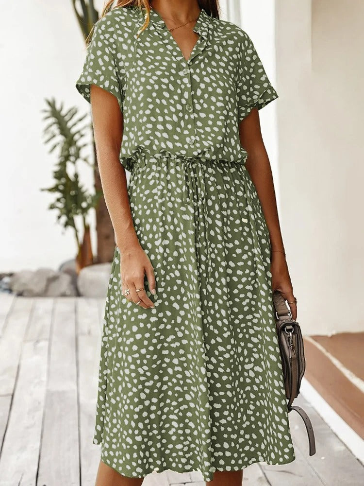 Isabelle Monroe | Printed Midi Summer Dress For Women