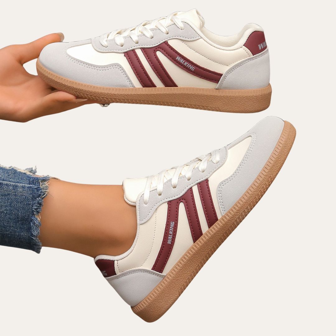 Sabrina Kline | Faux Leather Casual Sneakers For Women