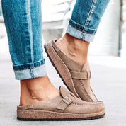 Ashley Gentry | Suede Buckle Loafers For Women