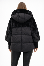 Isabella Laurent | Luxe Faux Fur Hooded Jacket