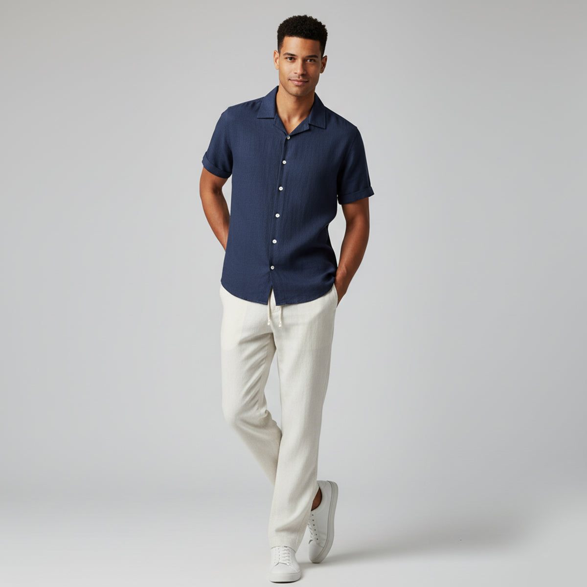 Noah Whitmore | Linen Summer Two-Piece Set For Men