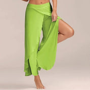 Clarissa Montford | White Wide-Leg Layered Yoga Pants
