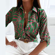 Vivienne Laurent | Abstract Print Shirt For Women