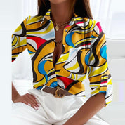 Vivienne Laurent | Abstract Print Shirt For Women