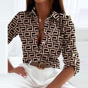 Vivienne Laurent | Abstract Print Shirt For Women