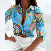 Vivienne Laurent | Abstract Print Shirt For Women