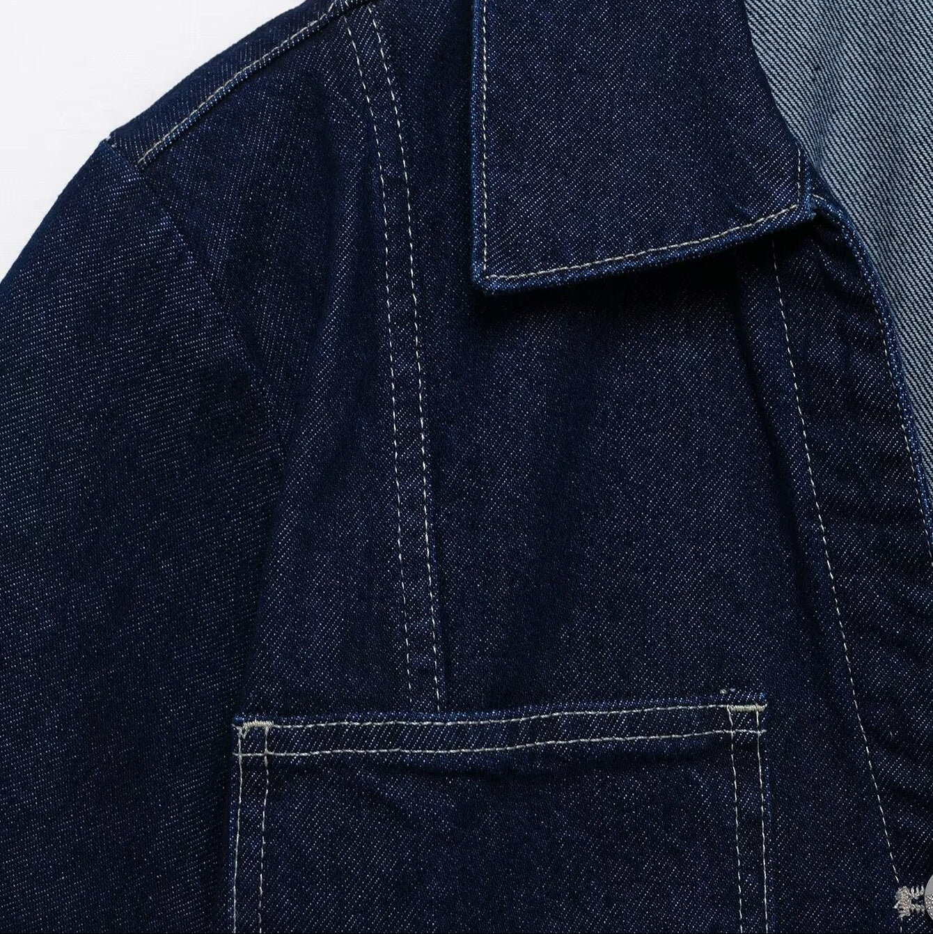 D-Tee | Women’s Short Sleeve Cropped Dark Wash Denim Jacket