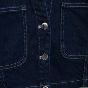 D-Tee | Women’s Short Sleeve Cropped Dark Wash Denim Jacket