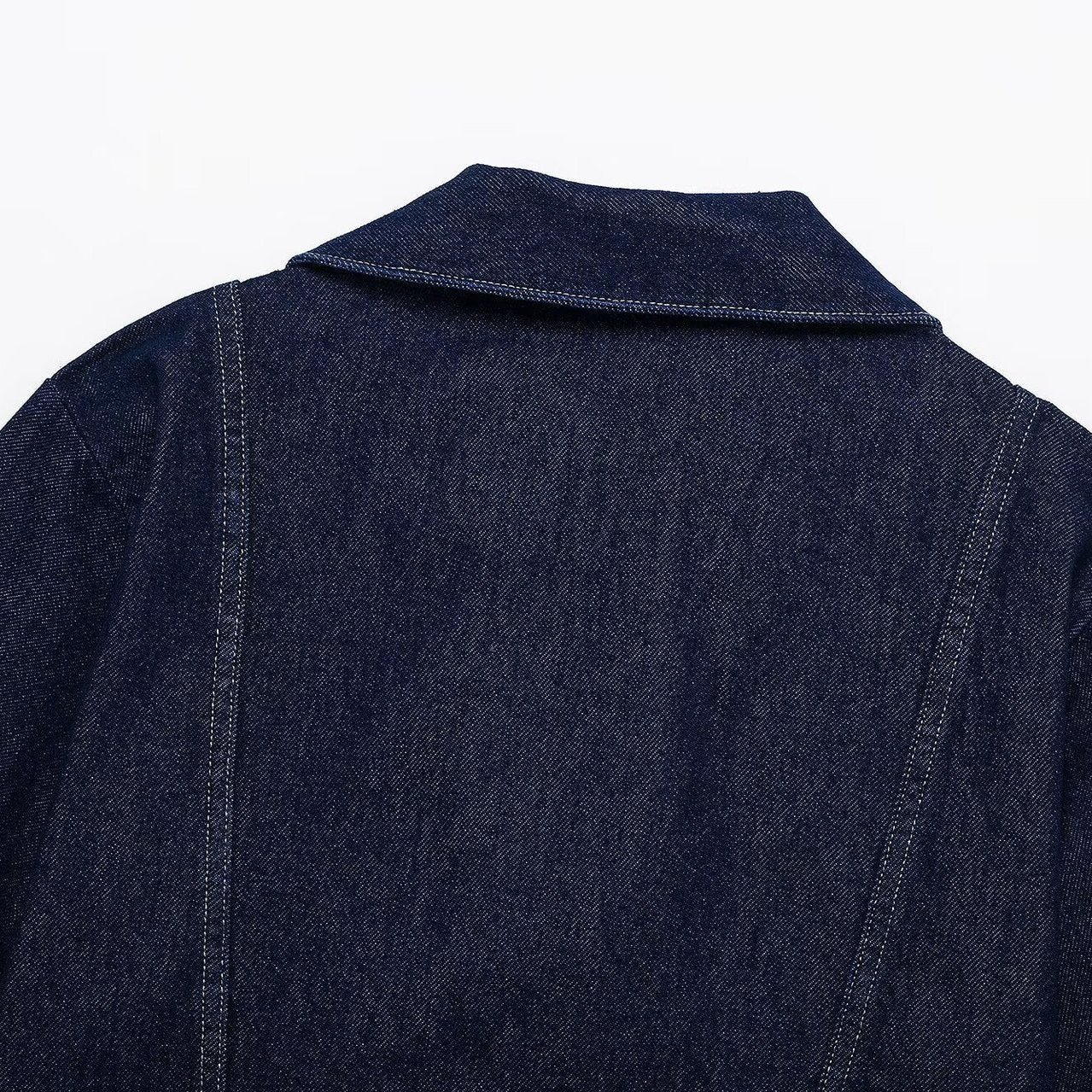 D-Tee | Women’s Short Sleeve Cropped Dark Wash Denim Jacket