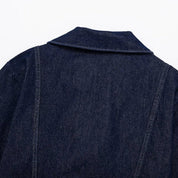 D-Tee | Women’s Short Sleeve Cropped Dark Wash Denim Jacket