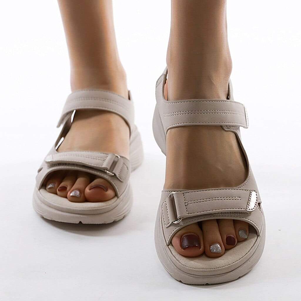 Charlotte Pemberton | Orthopedic Platform Sandals with Adjustable Straps