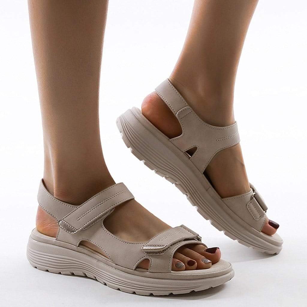 Charlotte Pemberton | Orthopedic Platform Sandals with Adjustable Straps