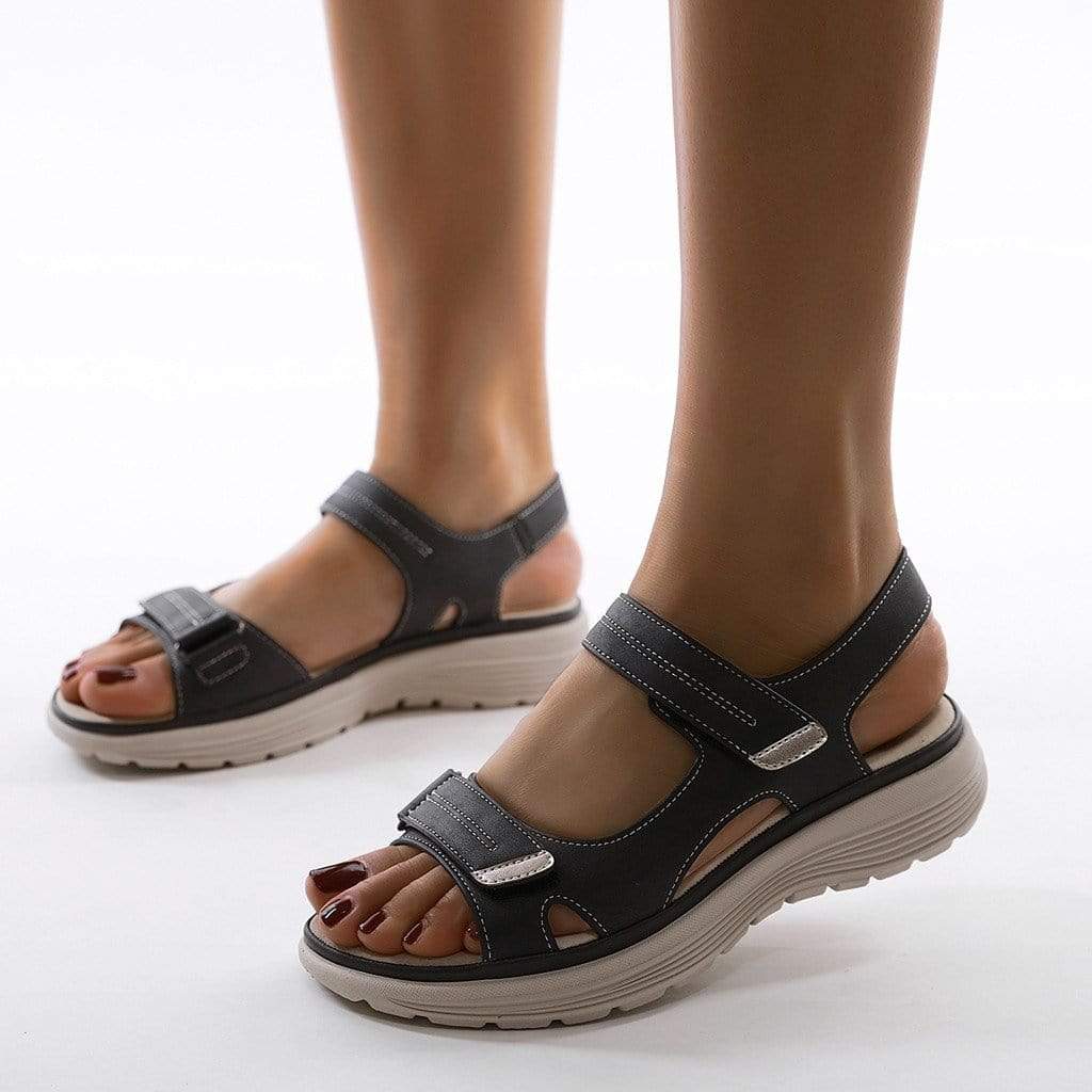 Charlotte Pemberton | Orthopedic Platform Sandals with Adjustable Straps